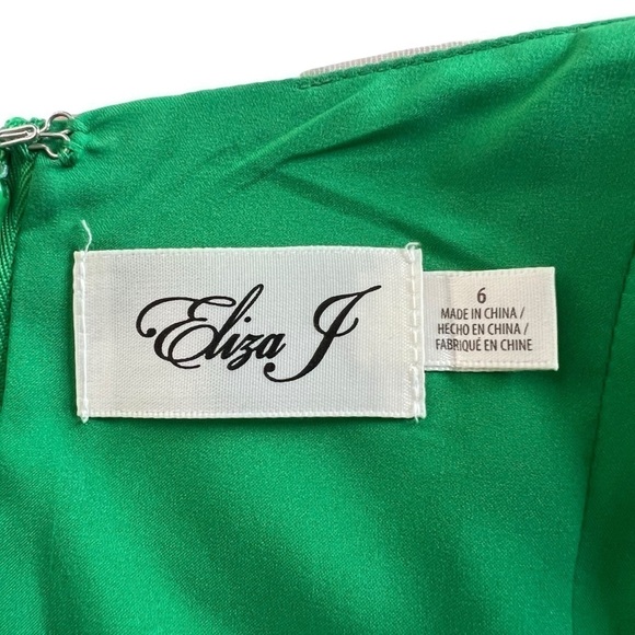 Eliza J Fit and Flare Floral Dress Green Size 6 NEW - Picture 12 of 14